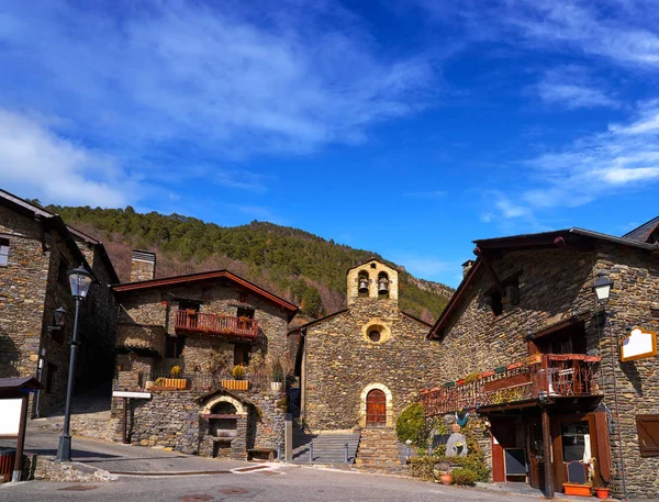 Llorts Aldeia Ordino Igreja Andorra Pirinéus — Fotografia de Stock