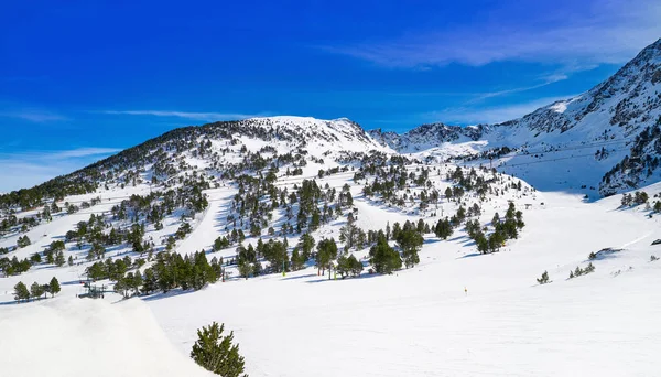 Ordino Arcalis Ski Resort Sektoru Andoře Pyrenejích — Stock fotografie