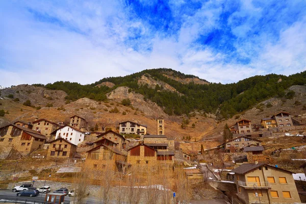 Pal Villaggio Andorra Pirenei Giornata Sole — Foto Stock