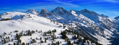 Sort in Bonaigua port Lerida Catalonia ski resort in Aran Valley of Pyrenees Spain clipart