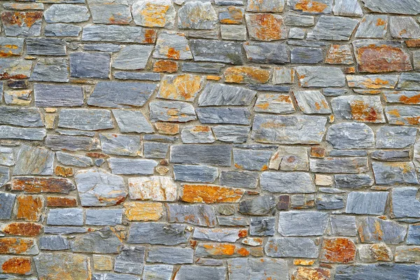 Slate Stone Masonry Stone Wall Andorra Pyrenees — Stock Photo, Image
