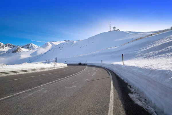 Droga Sektorowa Andory Grandvalira Pas Casa Pirenejach — Zdjęcie stockowe