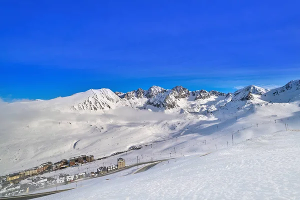 Andora Pas Casa Resort Sektorze Grandvalira Górach Pireneje — Zdjęcie stockowe