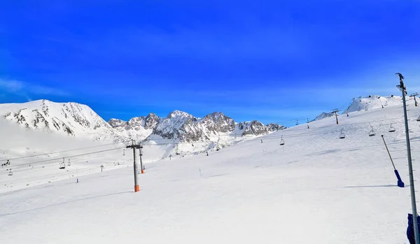 Andora Pas Casa Resort Sektorze Grandvalira Górach Pireneje — Zdjęcie stockowe