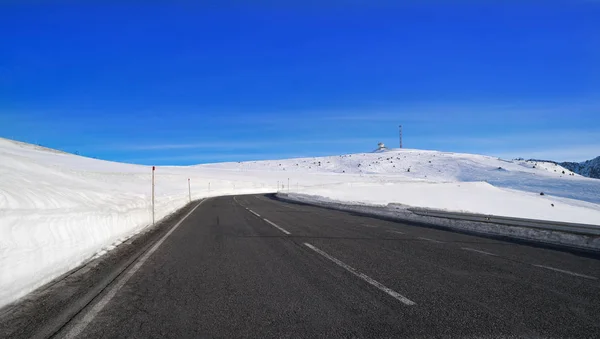 Andorra Estrada Sector Grandvalira Para Pas Casa Nas Montanhas Dos — Fotografia de Stock