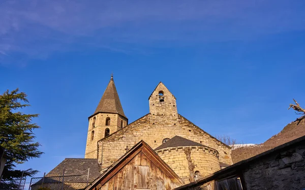 Igreja Aldeia Salardu Lerida Catalunha Espanha Pirinéus Aran Valley — Fotografia de Stock