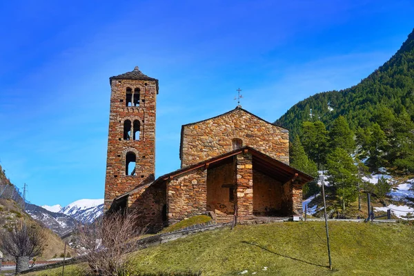 Iglesia Sant Joan Caselles Canillo Andorra Los Pirineos —  Fotos de Stock
