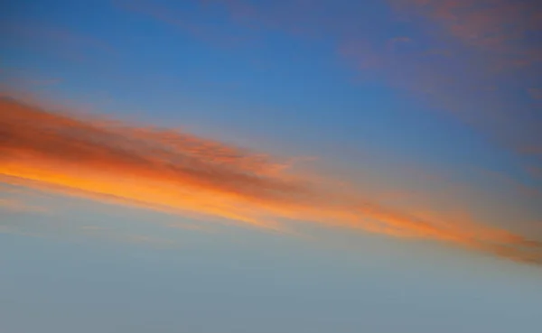 Закат Облака Небо Оранжевый Синий Фон — стоковое фото