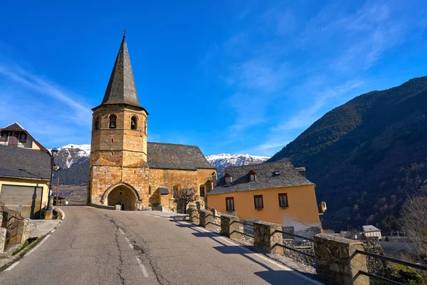Gausac Kirchendorf Der Nähe Von Viella Vielha Von Lerida Catalonia — Stockfoto