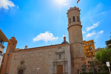 El Salavador Kilisesi ve Templat belfry Castellon Burriana içinde de Borriana