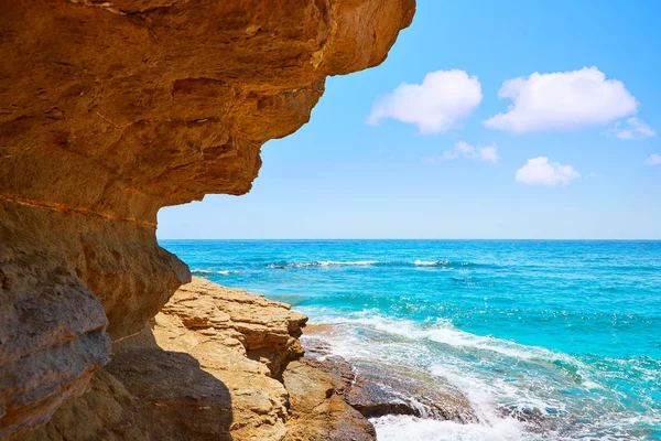 Cala Fustera Praia Benissa Também Benisa Alicante Espanha — Fotografia de Stock