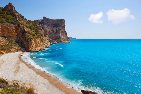 Παραλία Cala Del Moraig Στο Benitachell Του Αλικάντε Στην Ισπανία — Φωτογραφία Αρχείου