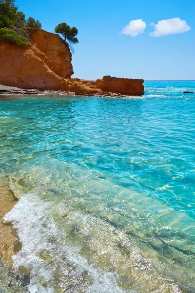 Pláž Cala Pinets Benissa Také Benisa Alicante Španělsku — Stock fotografie