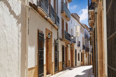 Javea de Xabia eski kasaba beyaz cephe Akdeniz Alicante, İspanya