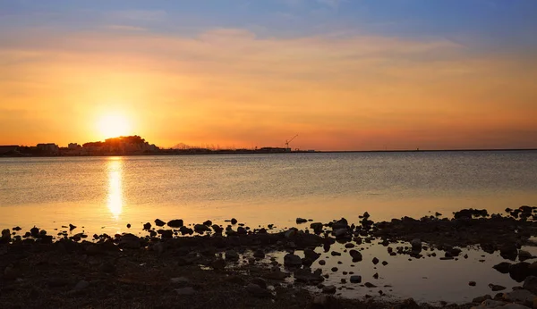 Denia Beach Las Rotas Sonnenuntergang Alicante Von Spanien Marineta Casiana — Stockfoto