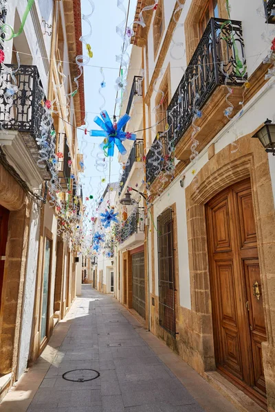 Javea Také Xabia Staré Město Bílých Fasád Středomořské Alicante Španělsku — Stock fotografie