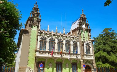 Albacete Museo cuchillo knife museum facade in Castile La Mancha clipart