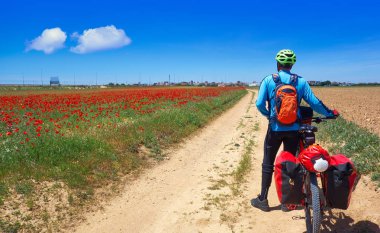 Saint James Way Levante İspanya Bisiklet içinde Camino de Santiago tarafından motorcu