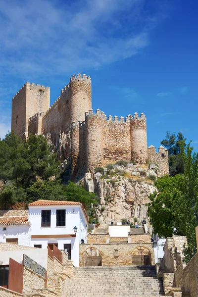 Almansa Κάστρο Στην Αλμπαθέτε Της Ισπανίας Στην Επαρχία Καστίλλη Μάντσα — Φωτογραφία Αρχείου