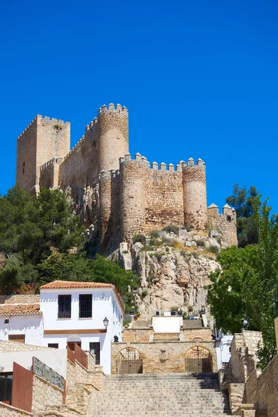 Almansa Κάστρο Στην Αλμπαθέτε Της Ισπανίας Στην Επαρχία Καστίλλη Μάντσα — Φωτογραφία Αρχείου