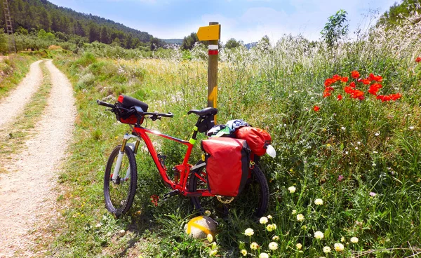 Camino Santiago Fahrrad Heiliger James Weg Von Levante — Stockfoto