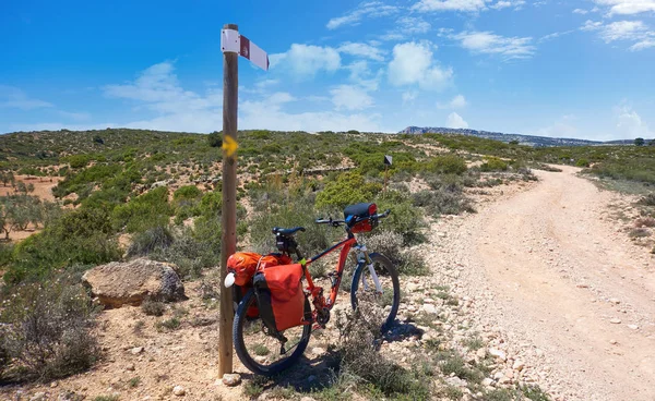 Cammino Santiago Bicicletta San Giacomo Levante — Foto Stock