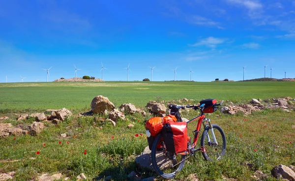 Caminho Santiago Bicicleta Maneira São Tiago Levante — Fotografia de Stock