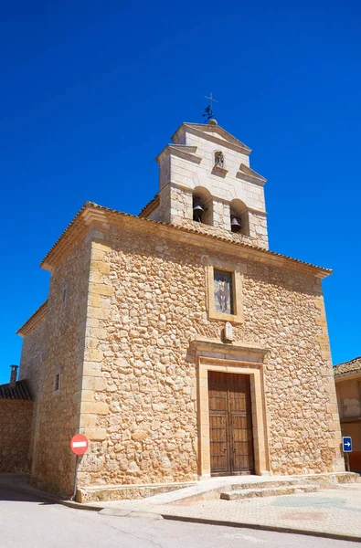 Casas Los Pinos Church Saint James Way Levante Spain Castile — Stock Photo, Image