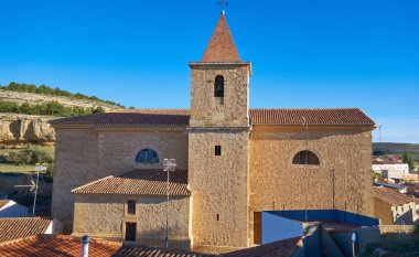 Higueruela church in Albacete at Castile La Mancha of Spain in Saint James Way of Levante