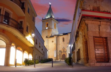 La Roda El Salvador church in Albacete at Castile La mancha of Spain clipart