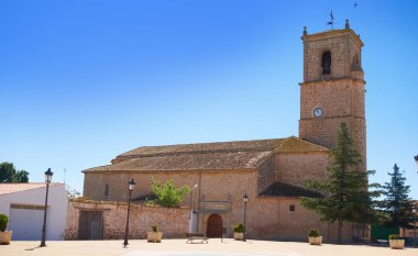 Minaya church in Camino de Santiago way of Saint James Levante in Castile La Mancha