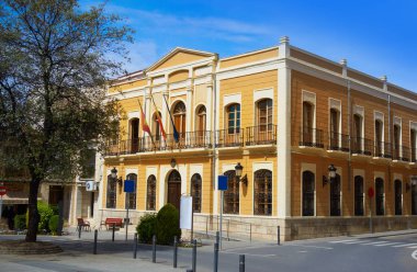 Quintanar de la Orden City hall by Saint James Way in Spain Toledo clipart
