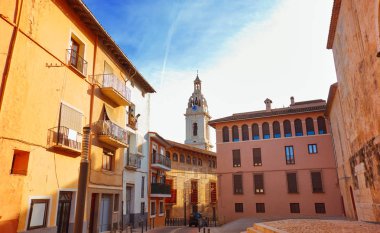 Beklediği tarihi kent Valencia'da sokak da Jativa İspanya