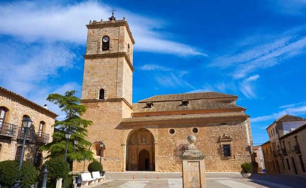 Chiesa Toboso Villaggio Don Quijote Dulcinea Toledo Mancha Spagna — Foto Stock