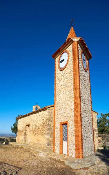 Higueruela Santa Barbara 教堂在阿尔巴塞特在西班牙的卡斯蒂利亚 Mancha — 图库照片