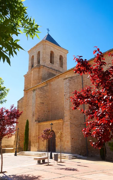 Las Pedroñeras Templom Castilla Mancha Spanyolország Levante Szent Jakab Útja — Stock Fotó