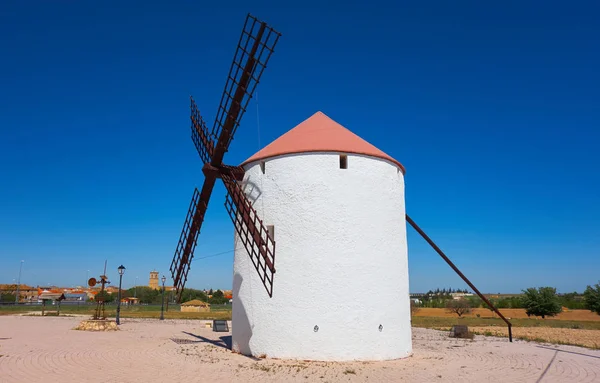 Mota Del Cuervo Windmühlen Cuenca Bei Castile Mancha Spanien — Stockfoto