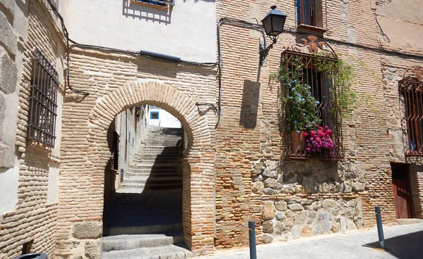 Toledo Juderia Facades Castile Mancha Spain — Stock Photo, Image