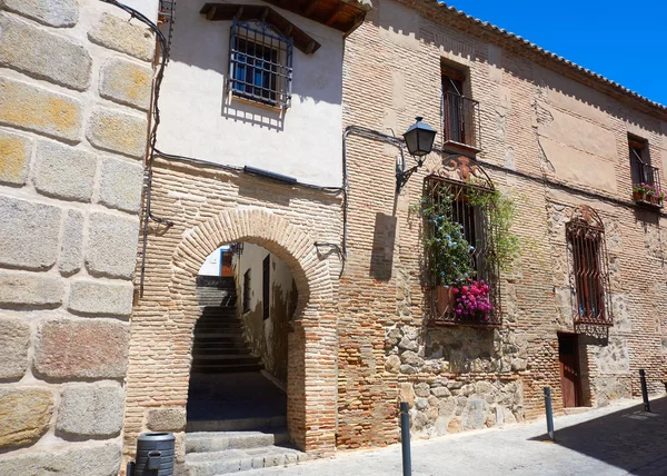 Toledo Juderia Facades Castile Mancha Spain — Stock Photo, Image