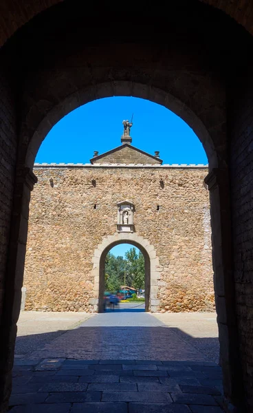 Toledo Puerta Bisagra Kasztília Mancha Spanyolország — Stock Fotó