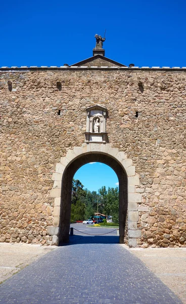 Toledo Puerta Bisagra Kasztília Mancha Spanyolország — Stock Fotó