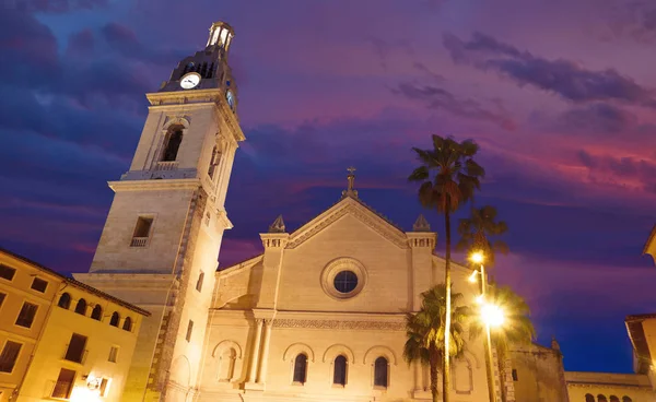 Церковь Санта Мария Площади Plaza Seu Хатива Валенсии Jativa Испании — стоковое фото