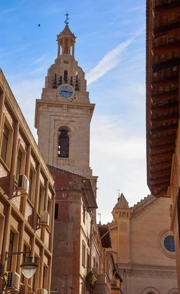 Beklediği Tarihi Kent Valencia Sokak Jativa Spanya — Stok fotoğraf