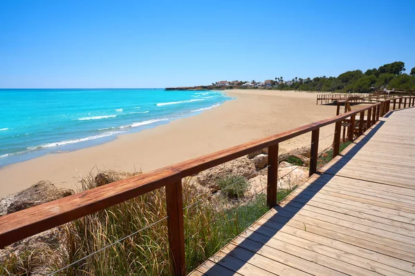 Romana Pláž Playa Alcossebre Také Alcoceber Vešpanělsku Castellon — Stock fotografie