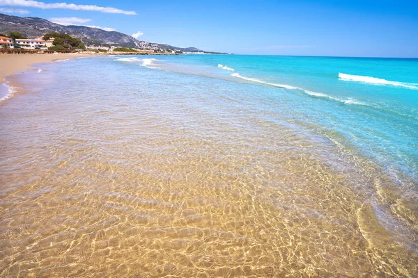 Romana Pláž Playa Alcossebre Také Alcoceber Vešpanělsku Castellon — Stock fotografie