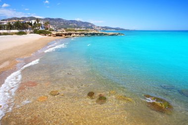 Playa del Moro plaj Alcossebre içinde de Alcoceber Castellon, İspanya