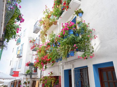 Castellon, İspanya Akdeniz şehir merkezinde Peniscola eski köy