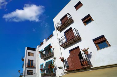 Castellon, İspanya Akdeniz şehir merkezinde Peniscola eski köy