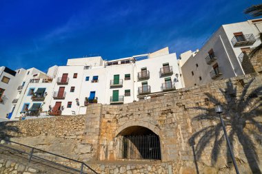 Castellon, İspanya Akdeniz şehir merkezinde Peniscola eski köy