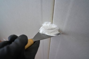 Lamine Alçıpan birleşim detay spatula ve el sıvama